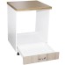 Corp pentru cuptor incorporabil cu sertar Zebra, Alb/MDF Sonoma, cu blat artar, 60 x 85 x 60 cm